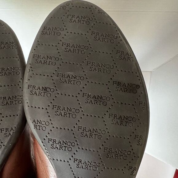 FRANCO SARTO Leather Fabric Road Knee High Riding Boots 8 - Picture 10 of 15